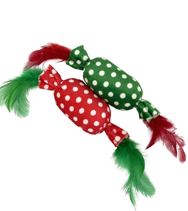 Picture of Bubimex Christmas cat toy candy cane